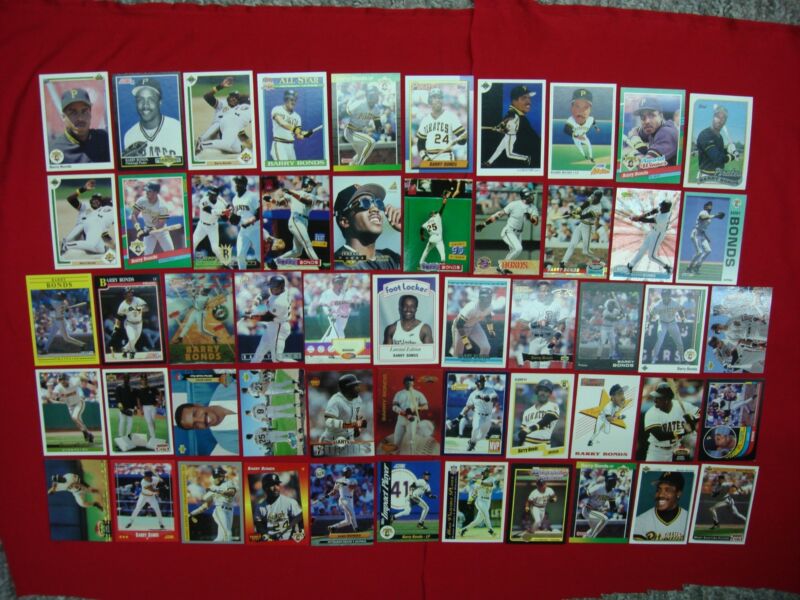 Collection of 50 Barry Bonds baseball cards