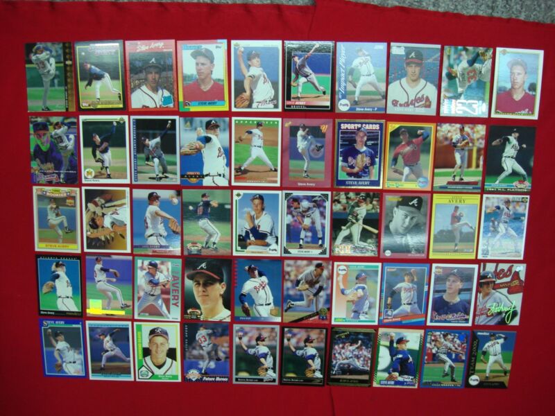 Collection of 50 Steve Avery baseball cards