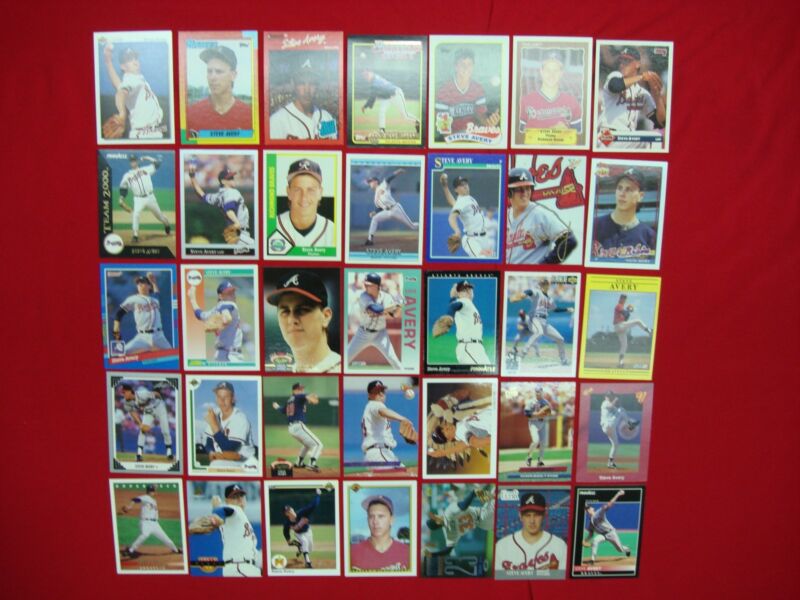 Steve Avery Baseball Card Lot (35 Cards) - Braves Rookies & Premiums, Various Condition