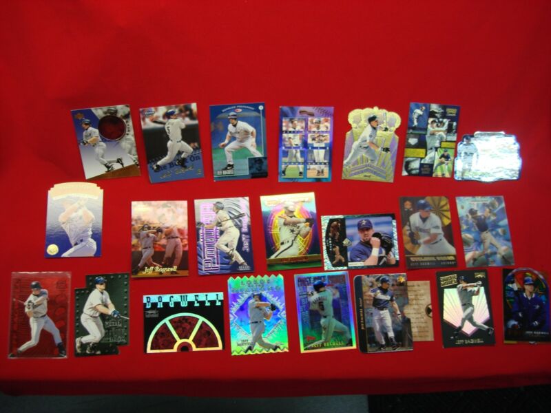 Vintage Jeff Bagwell Houston Astros baseball card lot of 22 unique cards