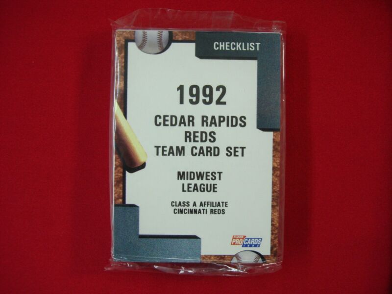 1992 Fleer ProCards Cedar Rapids Reds Minor League Team Set - Sealed!