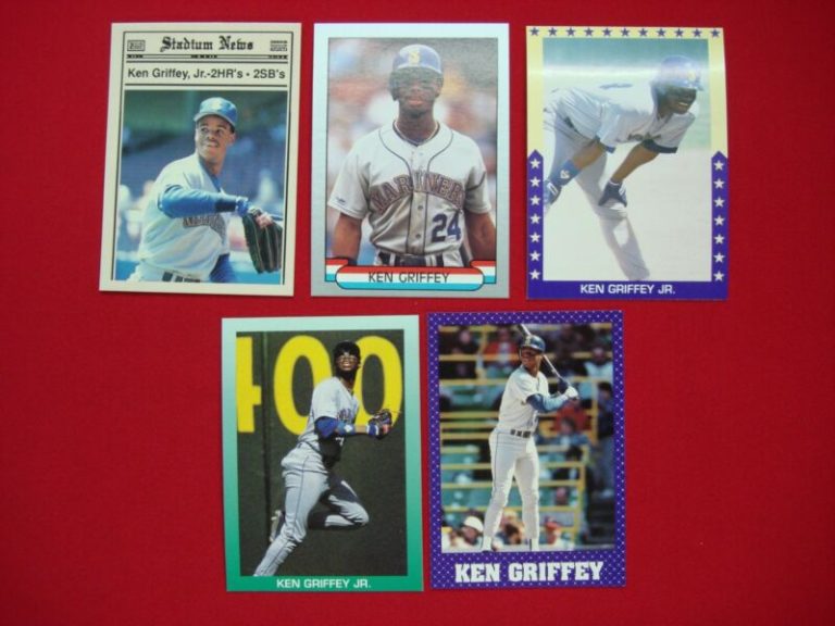 Ken Griffey Jr. baseball cards, Broder Designs, Seattle Mariners