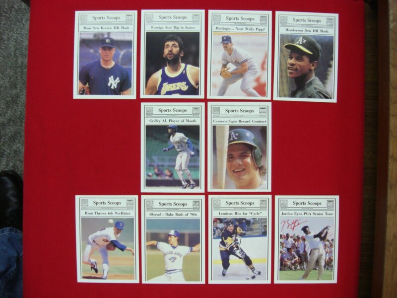 Limited Edition Sports Scoops Trading Cards - Jordan, Griffey & More! (10 Card Set)