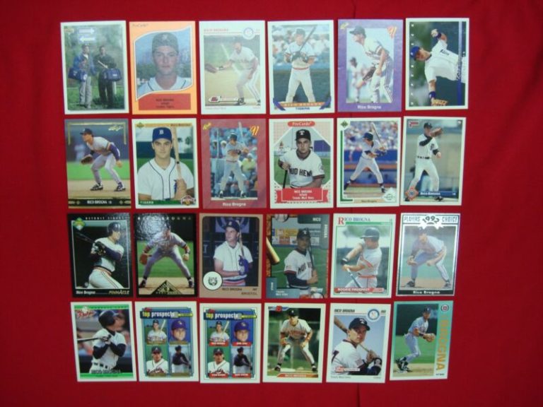 Rico Brogna Detroit Tigers Baseball Card Lot
