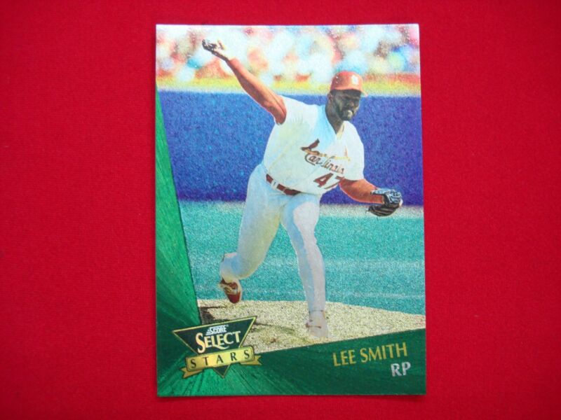 1992 Score Select Lee Smith Dufex Foil Promo - Cardinals Blank Back Baseball Card