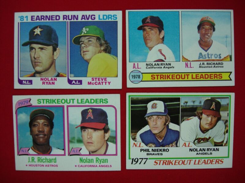 Nolan Ryan Topps League Leader baseball cards