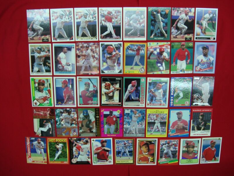 Ray Lankford Baseball Card Collection (41 Cards) - Rookies, Parallels & Minor League