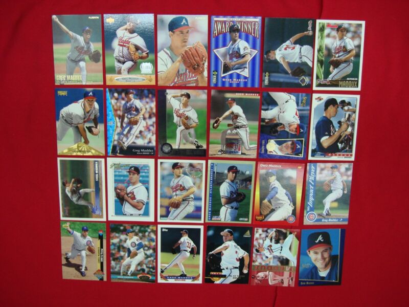 Vintage Greg Maddux baseball card lot