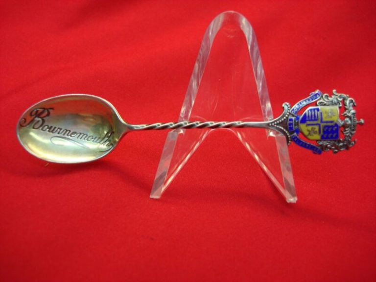 Vintage Bournemouth Sterling Silver Souvenir Spoon - Beauty & Healthiness Crest