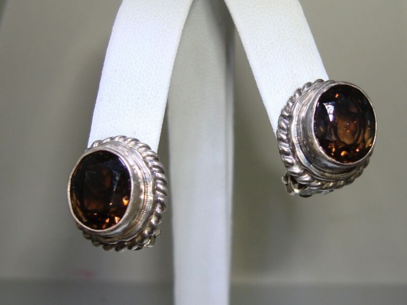Vintage sterling silver topaz earrings by REVE (Don & Elizabeth Buck)