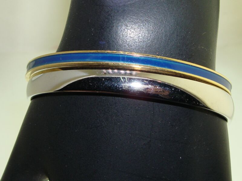 Vintage Monet bangle bracelets set (gold & silver, 7.5 inches)