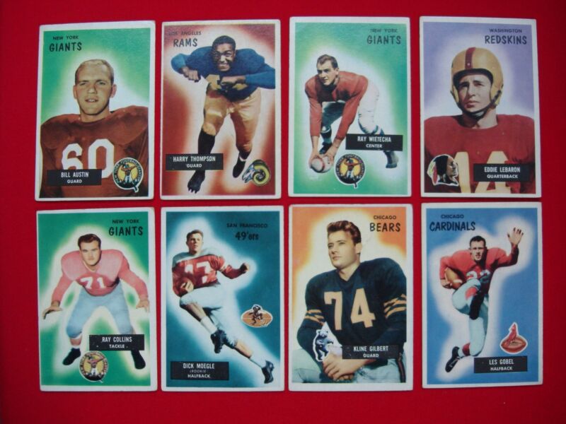 Vintage 1955 Bowman Football Card Lot of 8