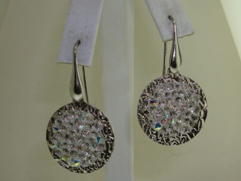 Midas sterling silver and aurora borealis crystal dangle earrings