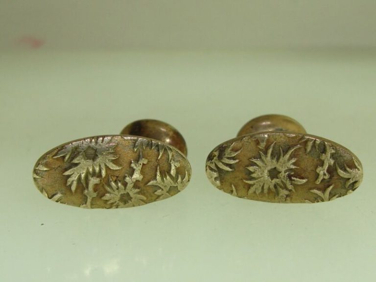 Antique Art Nouveau gold filled cufflinks (1920s-30s)