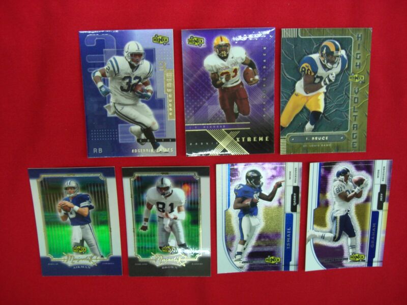 2000 Upper Deck Ionix Football Star Cards - Lot of 7 including Troy Aikman and Edgerrin James Inserts