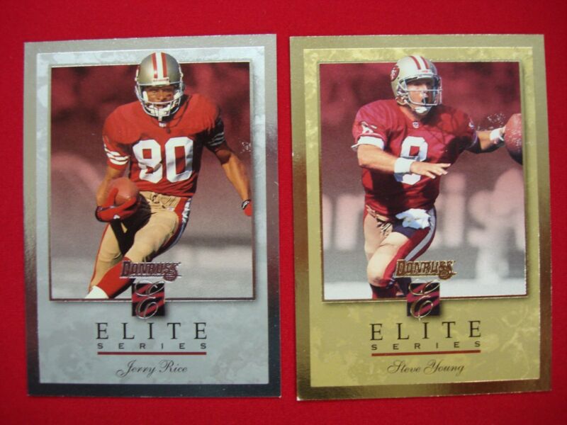 1996 Donruss Elite Jerry Rice and Steve Young Football Cards