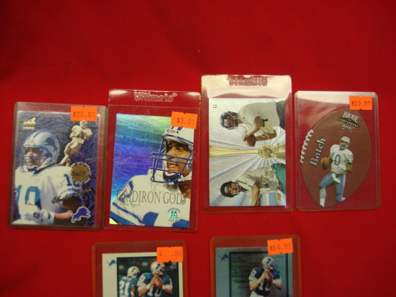 Charlie Batch Detroit Lions trading cards