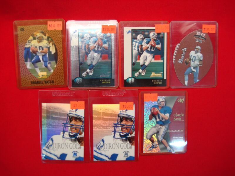 Vintage Charlie Batch Detroit Lions trading card set