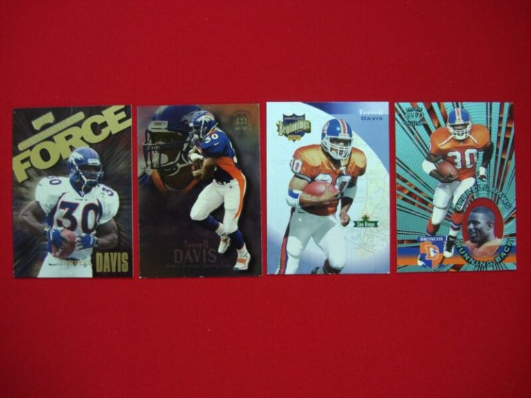 Terrell Davis Football Card Lot (5 Inserts & Foil) - Denver Broncos