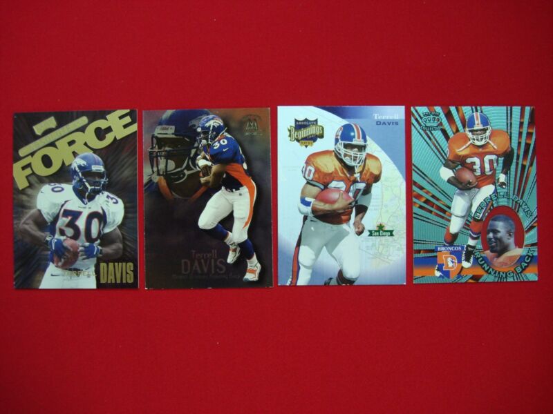 Terrell Davis Football Card Lot (5 Inserts & Foil) - Denver Broncos