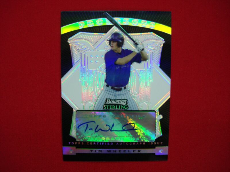 Tim Wheeler 2009 Bowman Sterling Autograph Prospects baseball card #25/25