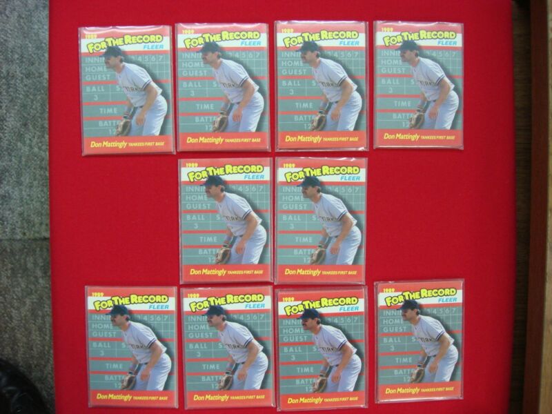 1989 Fleer Baseball For The Record Insert Set of 6 cards in amazing condition