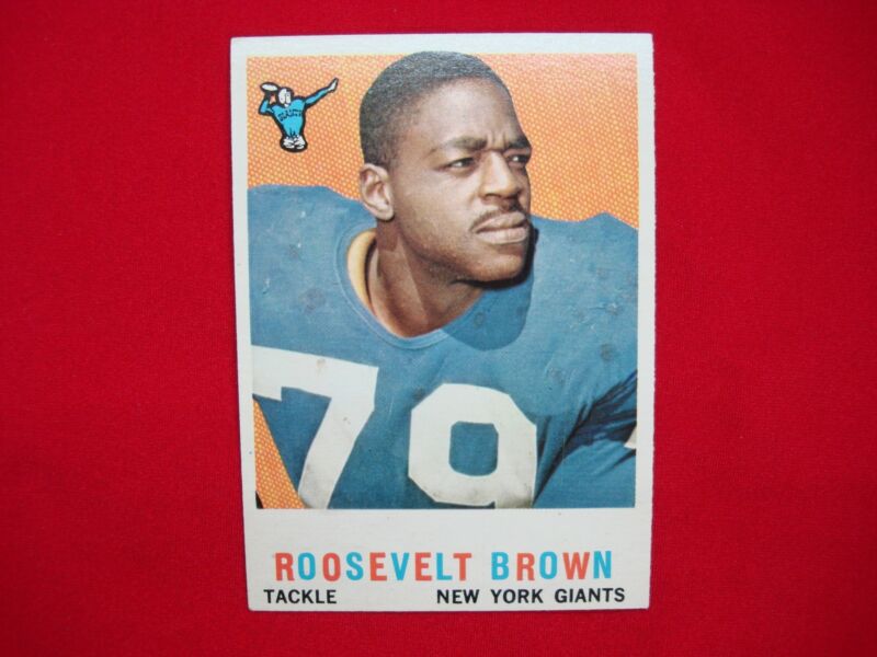 1959 Topps Roosevelt Brown #114 New York Giants Football Card