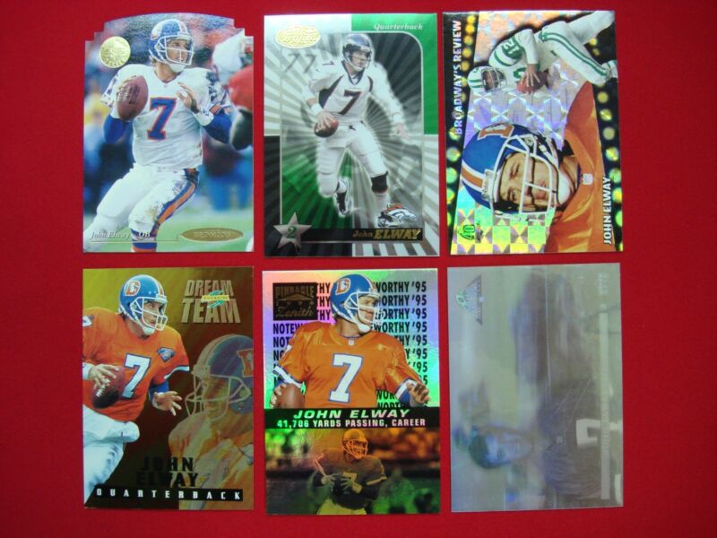 John Elway die-cut football card lot of 6