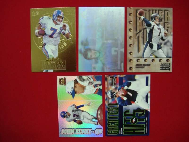 John Elway football card lot