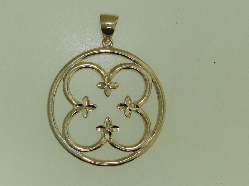 925 Sterling Silver Celtic Circle Pendant, Openwork Design