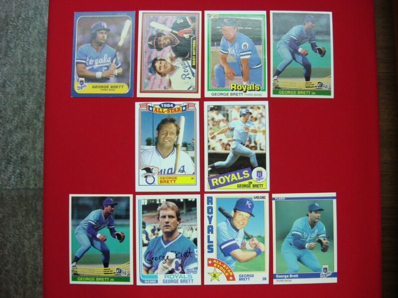 George Brett baseball card lot