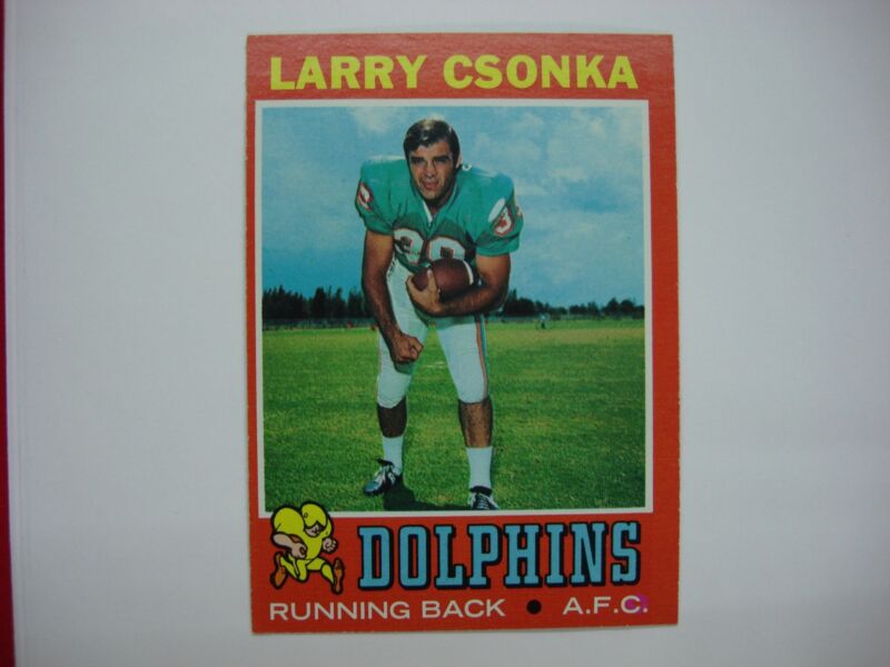 1971 Topps Larry Csonka Miami Dolphins Football Card #45