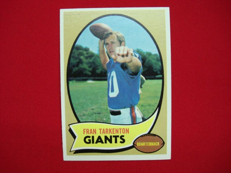 1970 Topps Fran Tarkenton #80 New York Giants Football Card