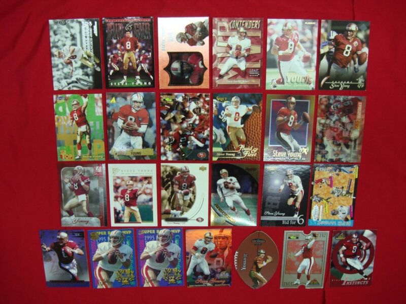 Steve Young San Francisco 49ers trading card collection