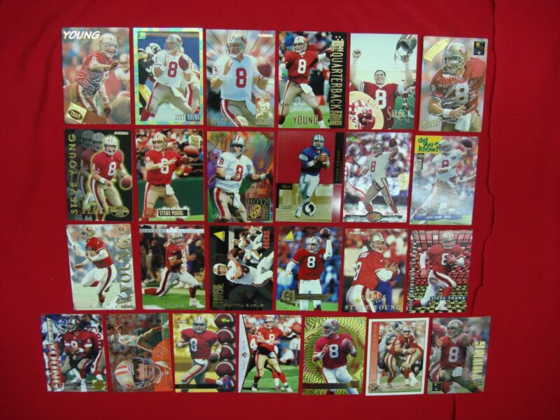Vintage Steve Young 49ers Football Card Lot