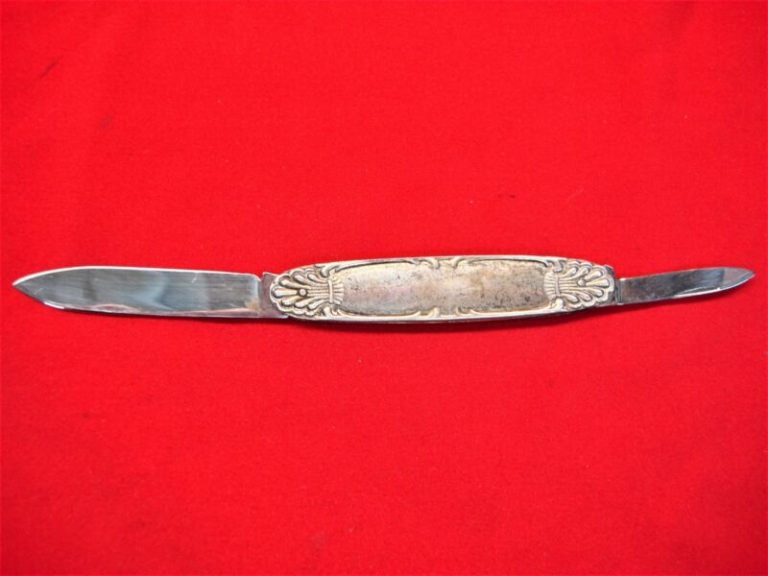 Vintage D&Co Thiers Pocket Knife, 2 Blades, Silver Side Panels – Excellent Condition