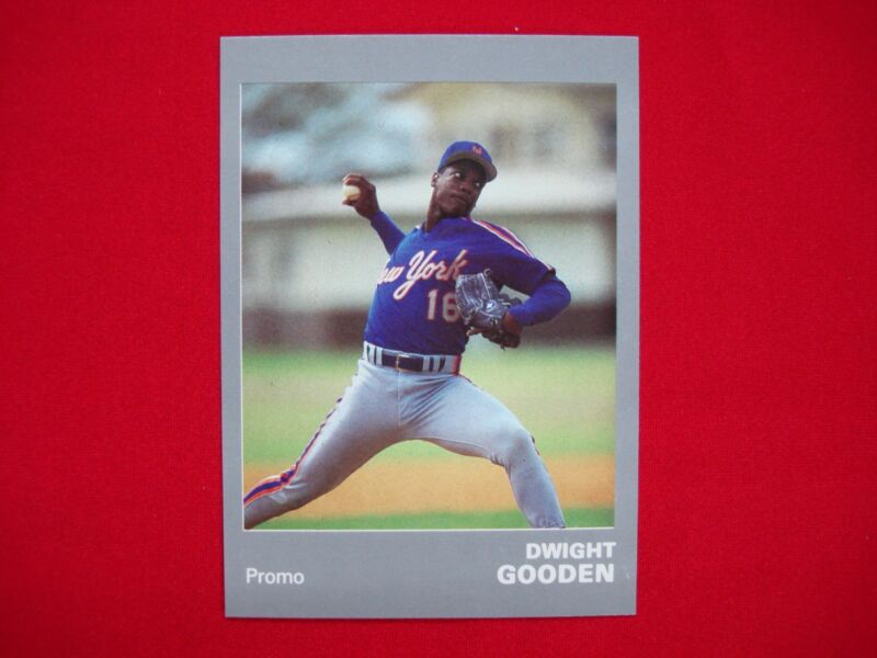 1990 Dwight Gooden Star Company error blank back Mets baseball card - grey promo