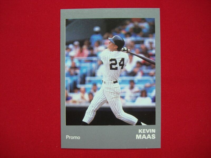 1990 Kevin Maas error blank back promo baseball card