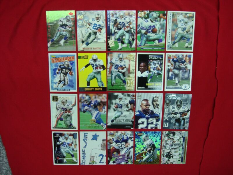 Emmitt Smith football card lot of 20 cards