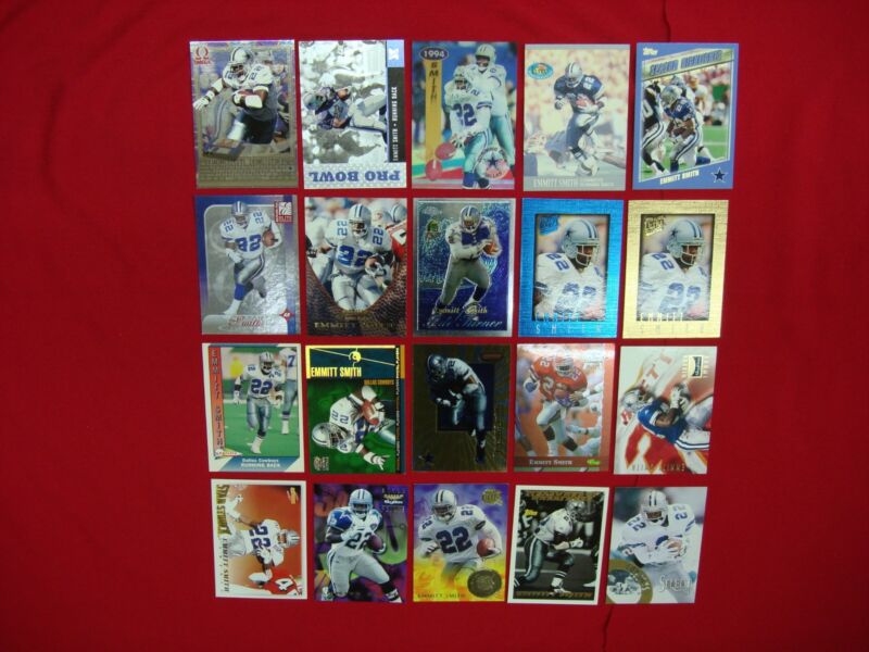 Emmitt Smith Football Card Lot - 20 Inserters & Premiums
