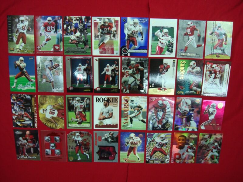 Collection of 32 Frank Sanders football cards