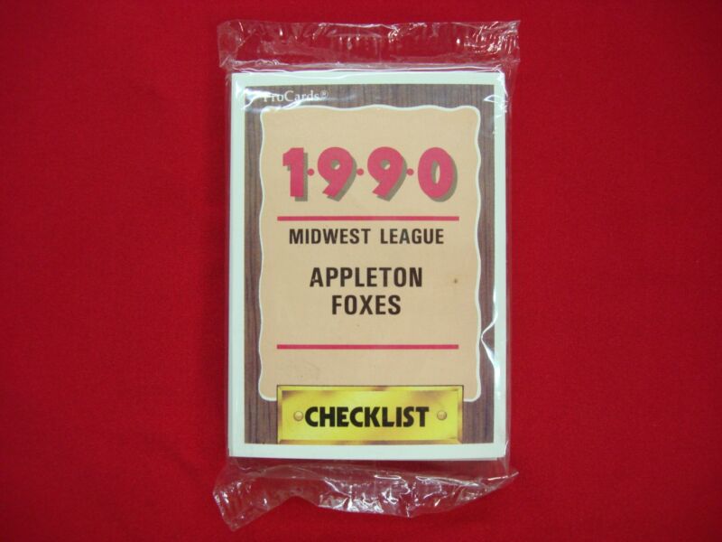 1990 Appleton Foxes ProCards Baseball Card Set Factory Sealed