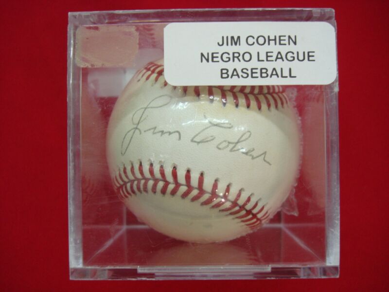 Jim Cohen Autographed Negro League Baseball