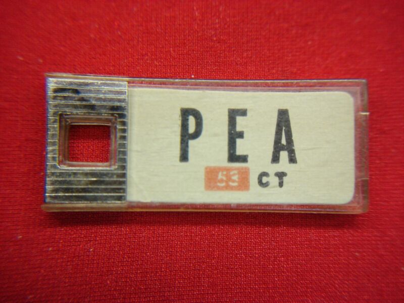 Vintage 1953 Connecticut Disabled American Veterans keychain with a license plate design