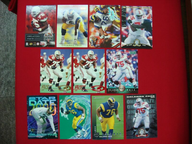 Orlando Pace St. Louis Rams Football Card Lot