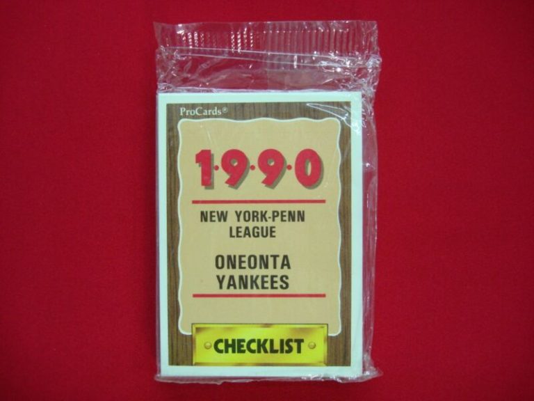 1992 Oneonta Yankees ProCards Minor League Baseball Card Set - Factory Sealed