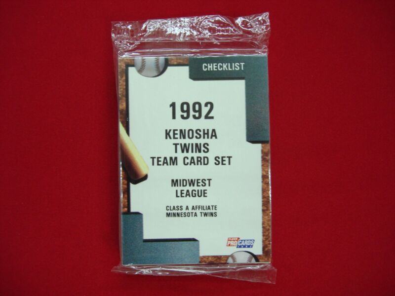 1992 Fleer ProCards Kenosha Twins Team Set factory sealed, featuring Brad Radke and other players.