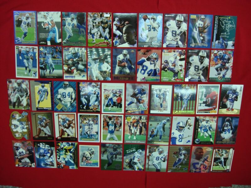 Herman Moore Detroit Lions Football Card Lot