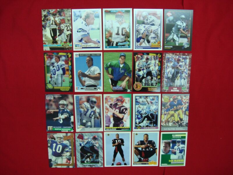 Dan McGwire Seattle Seahawks Rookie Football Card Lot (20 Cards)