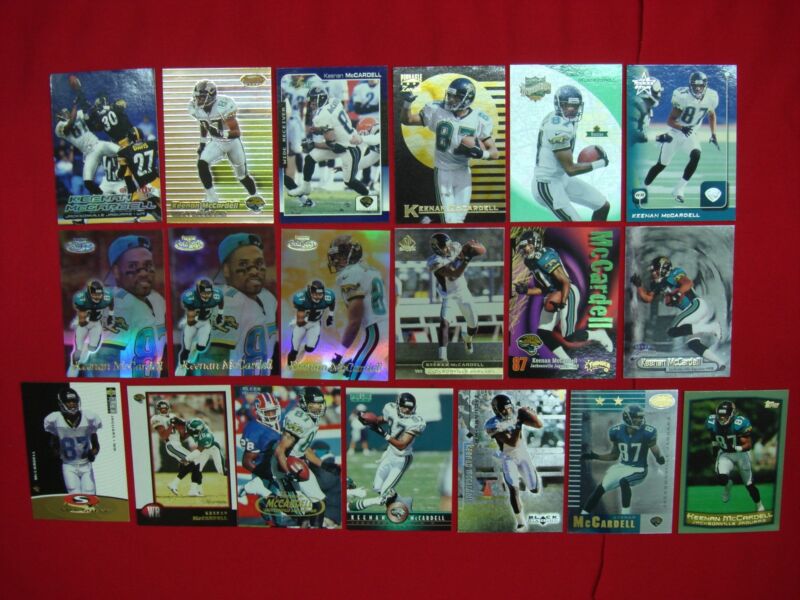 Keenan McCardell football card lot of 19 Topps Gold & Black Label cards